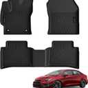 All Weather Floor Mat Fit for Toyota Corolla(Include Hybrid Exclude Hatchback) 2026 2025-2020 TPE Rubber Liners Corolla Accessories All Season Guard Odorless Anti-Slip Liner Black