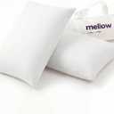 Mellow Cooling Pillowcases (2-Pack) FrostWeave Cool-Touch Standard Pillowcase | Breathable Wrinkle-Free Fabric for Hair & Skin, Hypoallergenic, Odor-Resistant, Machine Washable (White, Standard)