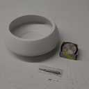 Ceramic Japanese Ikebana Vase Set with 1.57 inch Flower Frog Handmade Flower Pot Flower Arrangement Floral Art Supplies Flower Bowl Decorative Flower Vase (Small White)