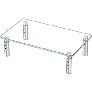 Hemudu Monitor Stand -3 Adjustable Height Monitor Riser, Computer Monitor Stand, Desktop Organizer, Monitor Stand Riser for PC, Computer, Laptop Clear