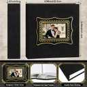 Velvet Photos Album 4x6 Films 300 Pockets Wedding Anniversary Family Photo Album for Family Wedding Anniversary Baby Vacation (Black)