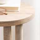 Kate and Laurel Kenzo Modern Wooden Round Side Table; 14 x 14 x 20; Light Natural; Transitional Wood End Table for Use as Bedroom Nightstand or Living Room Accent Table