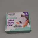 Child Safety Door Knob Cover (4 Pack) Hard-to-Remove Dual-Lock Door Handle Covers for Kids - Reusable Baby Proof Door Knob Locks - Installs Easily, No Tools Needed (White)