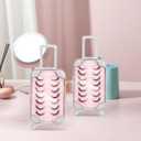 VILLCASE 4 Pack Mini Suitcase Favor Boxes - 6.5 Inch Portable Eyelash Storage Case with Rolling Wheels - Pink and Rose Red Lash Packaging Suitcase for False Eyelashes - Plastic Tiny Luggage