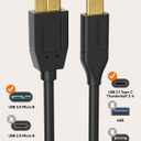 CableCreation USB C to Micro B Short Cable 2FT, 10G Micro B to USB C External Hard Drive Cable for iPhone 15/16/17,Samsung Galaxy S24,Seagate WD Westgate My Passport,MacBook Pro/Air, iPad/Tablet