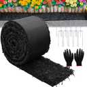 1 Pcs 10 Ft Long Rubber Mulch for Landscaping Garden Mulch Black Roll Rubber Mulch Mat Recycled Natural-Looking Edging Border Cuttable Reduced Weed Growth Bed Liner for Garden 2026 (EXP 12/27/36)