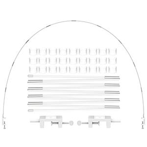LANGXUN 12ft White Table Balloon Arch Kit, Balloon Arch Stand Frame For Birthday Party Wedding and Graduation Decorations, Christmas Decort Baby Shower Bachelor Party Supplies