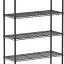 Folews 6-Tier Metal Storage Rack with Wheels, NSF Sturdy Adjustable Wire Shelving Unit for Garage Kitchen Pantry Laundry Room, 36" W x 14" D x 75" H Large Rolling Organizer Shelf Easy Assembly, Black