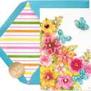 Papyrus Blank Card - Designed by Bella Pilar (Wildflowers) (Thinking of You Card)