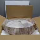 17.7" Boho Rattan Chandelier Light Fixture 4-Light Hand-Woven Bamboo Vintage Farmhouse Chandelier Drum Wicker Golden Chandeliers for Dining Room, Kitchen Island, Bedroom, Foyer