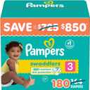 Pampers Swaddlers Diapers, Size 3 (16-28 Pounds), 180 Count