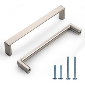10 Pack 5 Inch(128mm) Kitchen Cabinet Handles Brushed Satin Nickel Cabinet Pulls Kitchen Cabinet Hardware Drawer Pulls for Dresser Cupboard Wardrobe