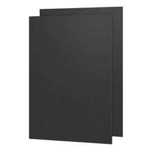 ABS Plastic Sheet 12" x 16" x 0.060" Thick Black Moldable Flexible Thermoplastic Panel 1/16" Thick (1.5mm) for Craft Projects, Robotics Competition - Textured & Smooth Surface, Pack of 2