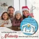 Nativity Christmas Ornaments 2025, Religious Gift for Christians, Faith Friends, Church Members, Wooden Christmas Ornaments for Hanging Decor, Catholic Religious Gifts for Women