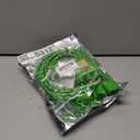 2 x 3 Way Extension Cord with LED Switch, 3.28FT Heavy Duty Green Power Cord Splitter,18AWG,10A/1250W,Automatic Overcurrent Protection,Indoor Use,for High-Power Electrical Appliances