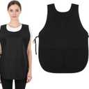 Nogeqi Cobbler Apron, Waterproof Apron with Pockets, Adjustable Cleaning Aprons for Women Men Painting, Work, Hairstylist, Kitchen(Black Unisex) (Black)