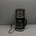 Programmable Coffeemaker with Carafe and Reusable Filter, Stainless Steel, 12 Cups, Black