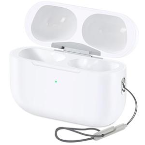 Wireless Charging Case Compatible with AirPods Pro 2nd & 1st, Charger Case Replacement for AirPods Pro 2 & 1 with Lanyard, Bluetooth Pairing Sync Button, Earbuds Not Included (USB-C Port)