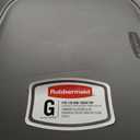 Rubbermaid Spring Top Trash Can with Lid 13 Gallon Gray Plastic Garbage Bin for Home/Kitchen/Office/Garage