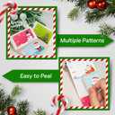 3 x 500 PCS Christmas Gift Tags, Self Adhesive Santa Claus Stickers, Festive Holiday Name Labels for Wrapping Paper Presents Decor, 8 Designs (Cartoon-1)