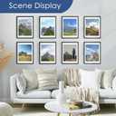 PEALSN 18x24 Poster Frame Set of 6, Display Pictures 16 x 20 with Mat or 18 x 24 without Mat for Wall Mounting Display, poster frames 18 x 24 for Wall Decor, Black
