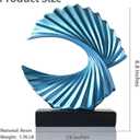 Modern Blue Ocean Wave Sculpture Abstract Resin Statues for Home Decor, Elegant Coffee Table Decor for Living Room, Unique Home Dcor Accents & Art Deco Decor for Office, Shelf, or Entryway