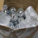 Funtery 100 Pcs Mirror Disco Balls Bulk Assorted Silver Hanging Disco Ball Decor for Home Wedding Birthday Dance Music 70 S Theme Party Christmas Tree Ornaments(0.8'',1.6'',2.4'',3.2'',4'',8'')