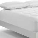 Serta Air Dry Extra Comfort Performance Fabric Quilted Mattress Pad, Cooling and Breathable Mattress Cover, Moisture Wicking Protection with 15" Deep Pocket, Full, White