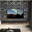 STICKGOO Diamond 3D Wall Panels, Brushed Silver Decorative Wall Covering Panels for Interior Wall Decor, PVC Accent Wall Panels for Living Room Bedroom Game Room