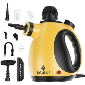 Handheld Steam Cleaner, Pressurized Steam Cleaner, Multi-Purpose Powerful Home Use Steamer for Cleaning, Car, Bathroom, Shower, Upholstery (Yellow2.01)