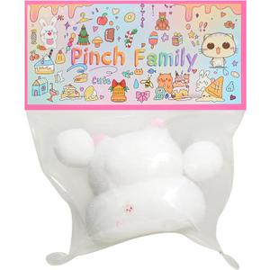 2 x Taba Squishy Cat Squeeze Toys,Sensory Fidget Toy for Your Best Mellow and Chill,Party Favors,Perfect Desk Accessory for Adults (White)