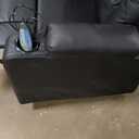 COMHOMA Recliner Chair, Swivel Rocker Recliners, Massage and Heat Reclining Chair, Reclining Sofa with Side Pockets, Cup Holders for Living Room, Bedroom (Black)