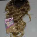 Long Ombre Blonde Wigs for Women 26 inch Long Wavy Middle Part Wig Ombre Blonde Wigs Upgraded Protein Fiber Hair Replacement Wig Cosplay Costume Halloween Wig(26'' Brown Ombre Blonde)