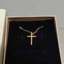 Easter Basket Stuffer Cross Necklace for Women, Dainty 14K Gold Plated Cross Pendant Small Cross Choker Cute Gold Necklaces for Women Trendy Cute Baptism Religious Faith Jewelry Teen Gifts