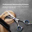 Hair Cutting Scissors, ULG Professional Hair Scissors 6.5 inch Right-Hand Razor Edge Barber Shears Salon Hair Cutting Shears Made of Japanese Stainless Steel, Hand Sharpened Blue