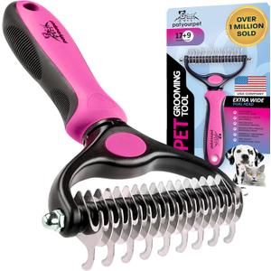 Pat Your Pet Deshedding Dog Brush For Shedding Cat Brushes For Indoor Cats, Double-Sided Cat Brush Deshedding & Grooming Tool For Long Haired And Short Haired Dogs, Skin-Friendly