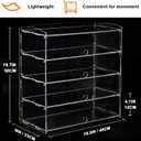 Acrylic Display Case 4 Layer Bakery Pastry Display Case Countertop Dessert Acrylic Display Shelf Donut Cookie Display Cabinet Wood Case