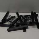 TOPIA HANGER 12 Pack Wooden Pants Hangers, Hair Extension Hangers Non Slip Skirt Hanger Wood Clamp with Velvet Padded 360° Swivel Hook for Jeans, Skirts, Trousers, Wigs CT67B