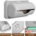 ULTECHNOVO 3 Pack Wall Mount Trash Bag Storage Boxes Adhesive Garbage Bag Holders Organizer for Kitchen Bathroom Slim Plastic Container for Rolled Garbage Dispenser