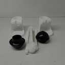 MR.SIGA Toilet Plunger and Bowl Brush Combo for Bathroom Cleaning, White, 2 Sets
