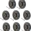 Shopping Cart Wheels Replacement 5 inch 4 Pack TPU Silent Caster Wheels with Screws Fit Most Carts for Supermarket (Gray)