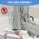 Tub Transfer Bench for Bathtub, Height Adjustable Shower Bench with Backrest, Shower Chair Bath Seat for Elderly, Seniors, Arm Support for Transfer