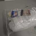 BFNN Cat Screen Door, Extra Tall Cat-Proof Mesh Gate, Fit Door Size 34'' x 82.5'', Anti Scratch Mesh with Zipper Closure, for Living Room, Kitchen, Bedroom (White, U-Shaped)