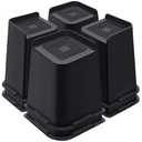 ANNKUT Bed Risers 8 Inch Heavy Duty, Furniture Risers for Bed Desk Table Sofa Couch ，Oversized Bed Lifts Risers, Support up to 5000 Lbs(8 Pack Black)
