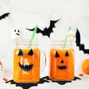 8 pcs Halloween Bat Placemats Set Black Non Slip Felt Placemats for Halloween Party Dining Table Decorative