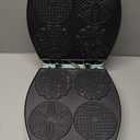 Baker's Friend Multi Pizzelle Maker Electric, Stroopwafel Iron, 4 x 4.5'' Pizzelle Waffle Cookies Maker with Temperature Control, Ideal for Holidays, Parties & More, Great Choice for Gift