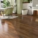 FunStick 6"x36" 17 Pcs Brown Walnut Wood Peel and Stick Floor Tile Waterproof Vinyl Plank Flooring Peel and Stick Wood Flooring Planks for Bathroom Kitchen Living Room Stick on Laminate Flooring Tiles