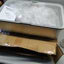 XL Enclosed Stainless Steel Litter Box with Lid, Light Gray