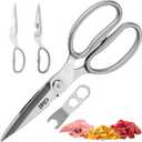 Premium Kitchen Scissors by Gidli Lifetime Replacement - Heavy Duty Kitchen Shears for Food All-Purpose Stainless Steel Scissors Dishwasher Safe, Comes Apart for Easy Cleaning