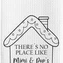 2 x Mimi and Pop Gifts Kitchen Towels, Housewarming Gifts for Mimi Pop from Grandkids, Grandparents Hand Towels for Bathroom Kitchen Decor, Mothers Day Birthday Gift Dish Tea Towel, 16x24 Inch
